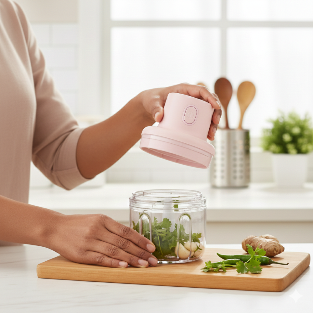 Grab'a'Zab QuickChop Pro - Electric Mini Food Chopper with USB Charging