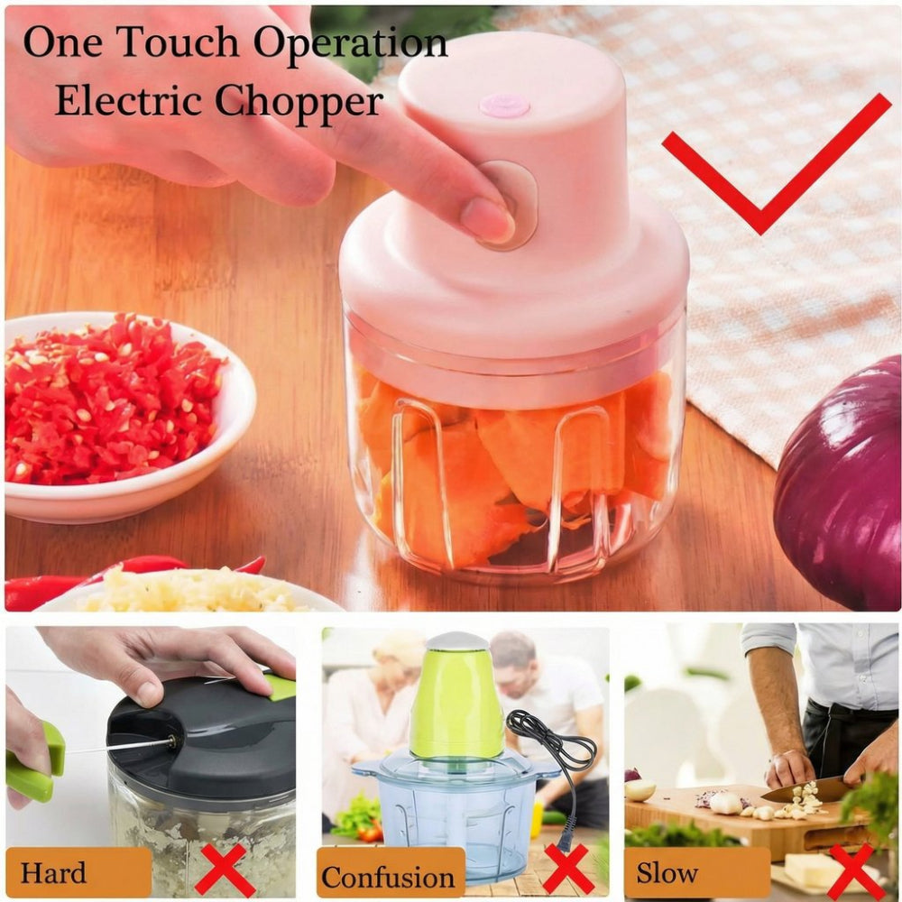 Grab'a'Zab QuickChop Pro - Electric Mini Food Chopper with USB Charging